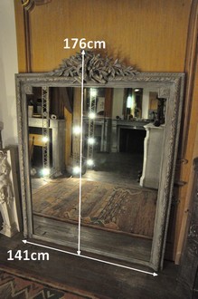 miroir ancien patine